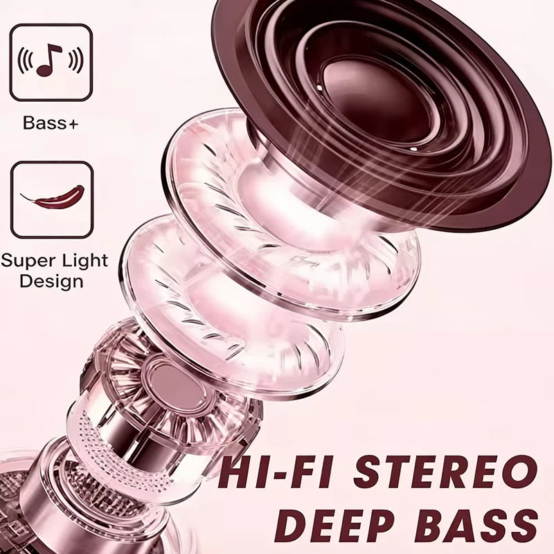 Wireless Earphones Hi-Fi Stereo Headphones Heartbuds TWS Bluetooth 5.1 In Ear Noice Cancelling for Student Girl Women Gifts