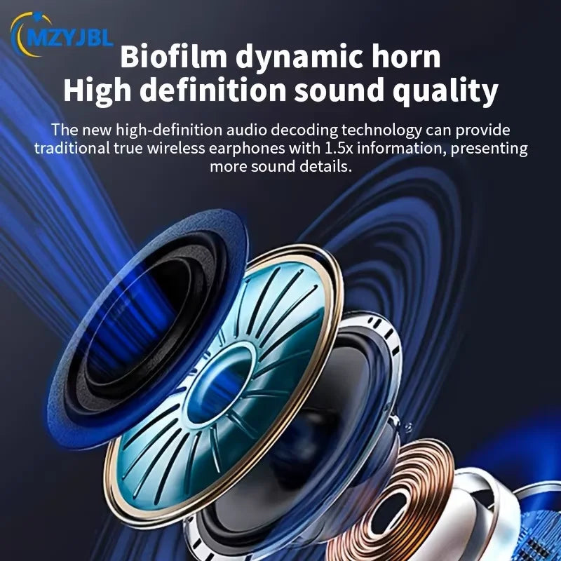 Wireless Earbuds Bluetooth Headphones, ANC/ENC Noise Cancelling, Ear Buds with Multifuntional Touch Screen, for iOS Android