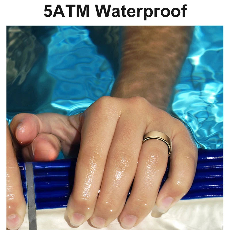 R10 Smart Ring Men Women with Wireless Charging,Health and Sleep Monitor,5ATM Waterproof, Multi-sport Mode For Android IOS Phone