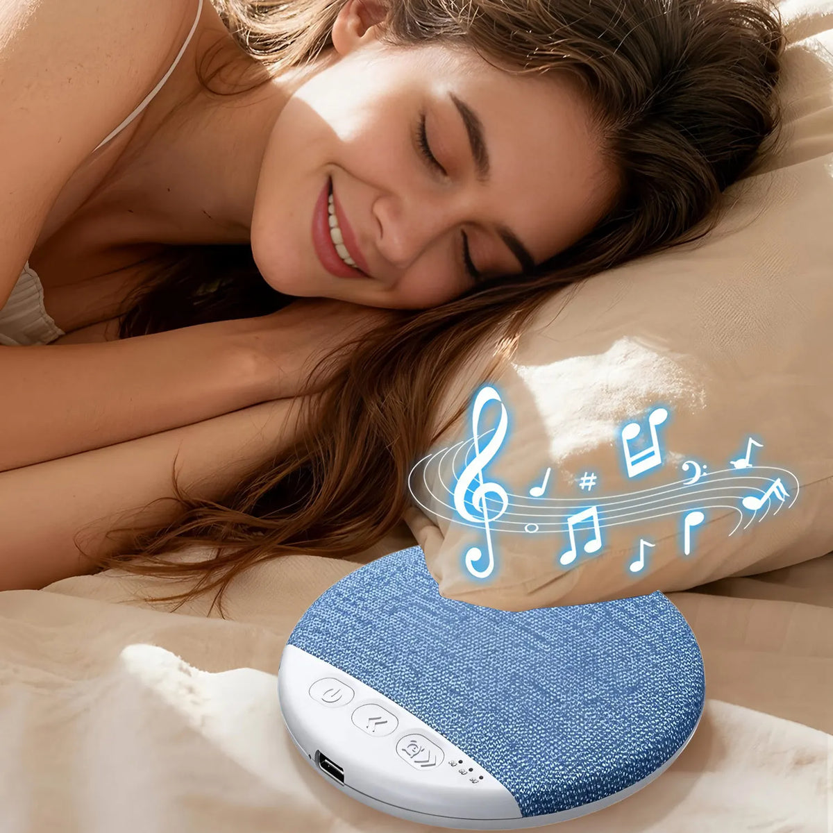 Mini Sleeping Bluetooth Speaker Nature Sound White Noise Soundbar Wireless MP3 Music Player Ultra Thin Timed Shutdown Audio Pla