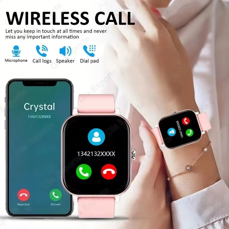 NEW Fashion SmartWatch Android Phone 2.01" Color Screen Full Touch Custom Dial Watch Women Bluetooth Call Smart Watch Men HT30