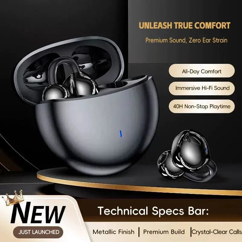 Open Ear Earphone Bluetooth Headphones Wireless Hi-Fi Sound Sport Ear Buds Comfort Fit Perfect Choice for Running/Gaming