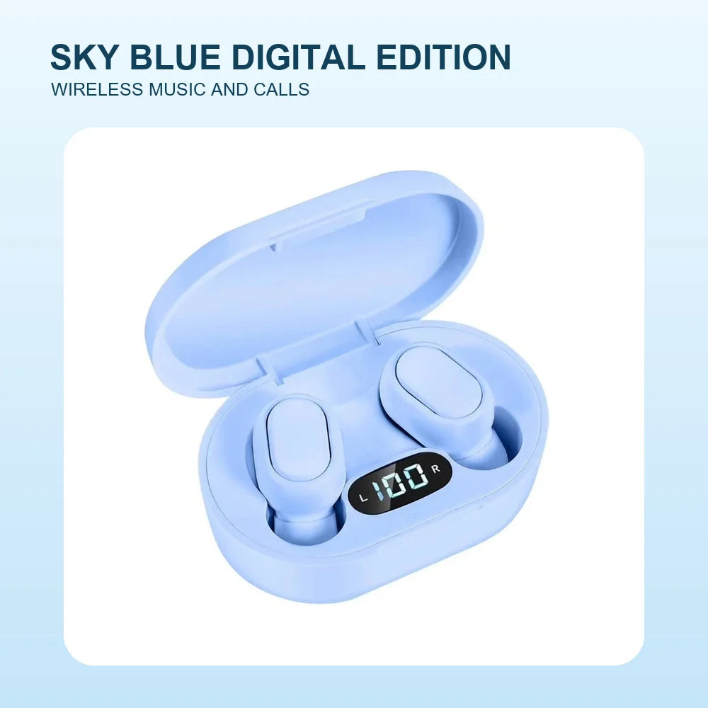 Digital Display TWS Bluetooth 5.0 Wireless Earbuds Mini In-Ear Headphones Stereo Calls with LED Charging Case