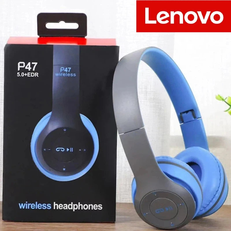 Lenovo Portable Foldable Headmounted Bluetooth 5.0 Multifunctional Wireless Headset For Bluetooth connection Wired Connection