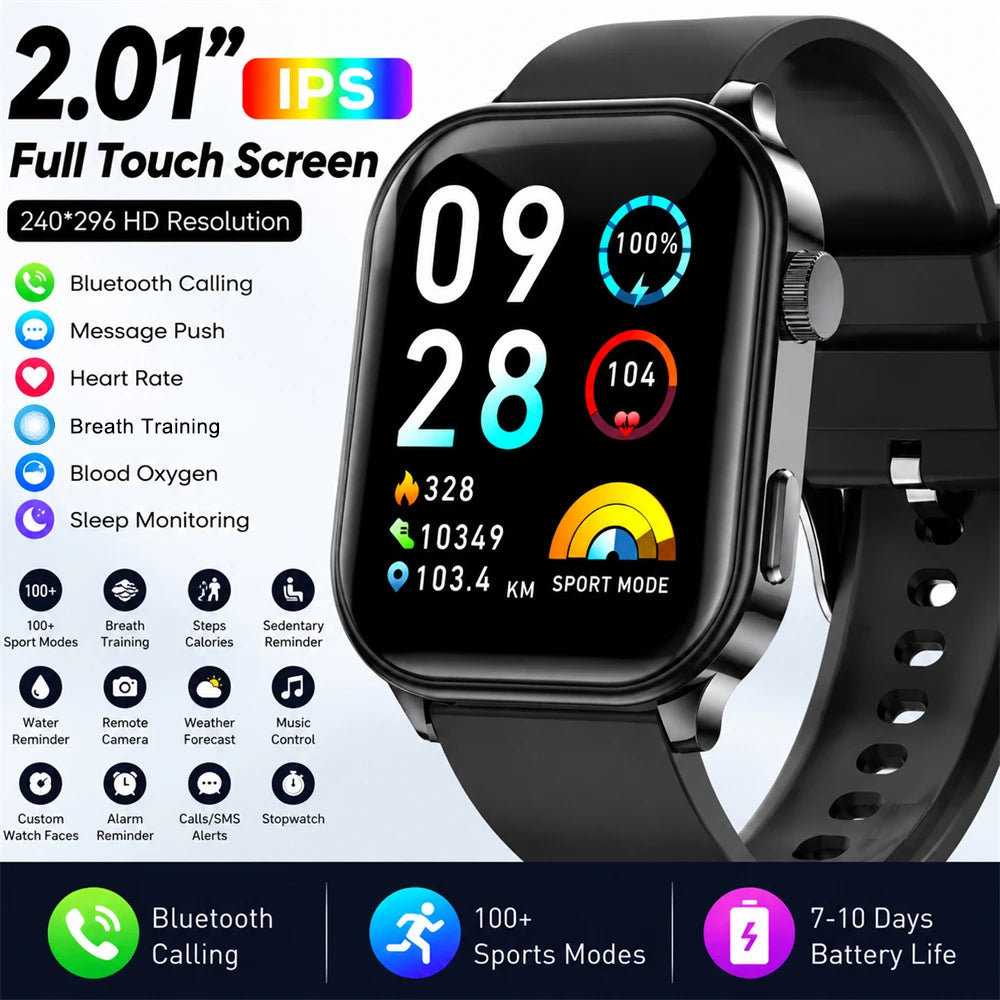 LIGE Original Smart Watch for Men Women Wireless Call Voice Assistant Health Fitness Tracker Waterproof Multi Sport Mode Watches