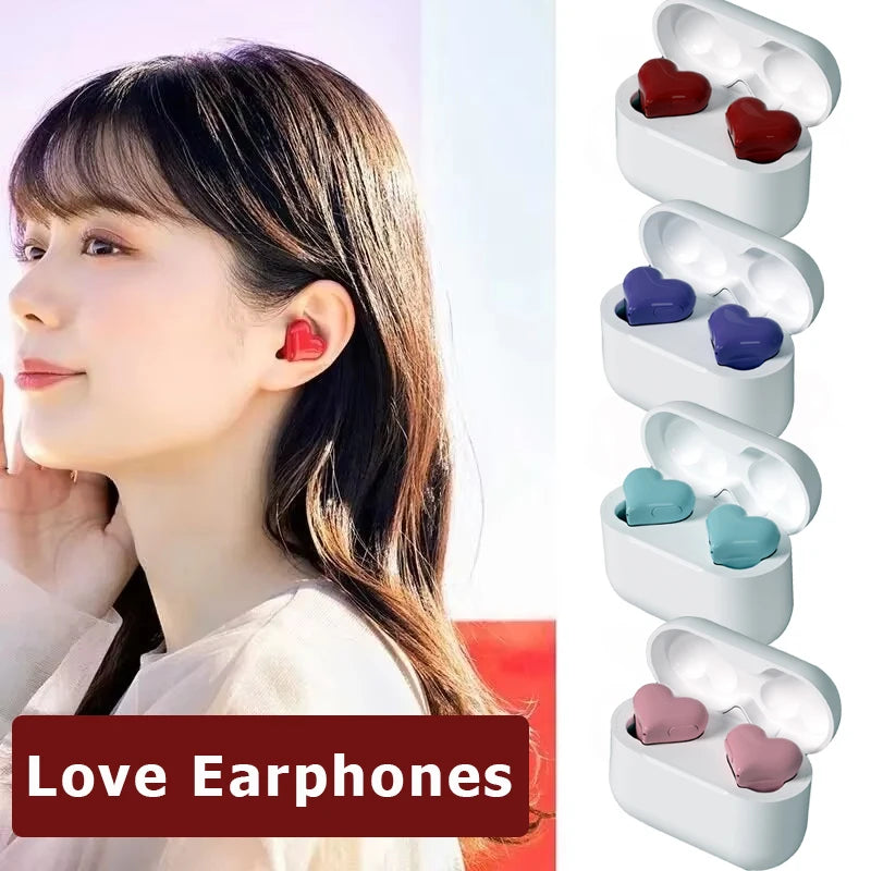 Wireless Earphones Hi-Fi Stereo Headphones Heartbuds TWS Bluetooth 5.1 In Ear Noice Cancelling for Student Girl Women Gifts