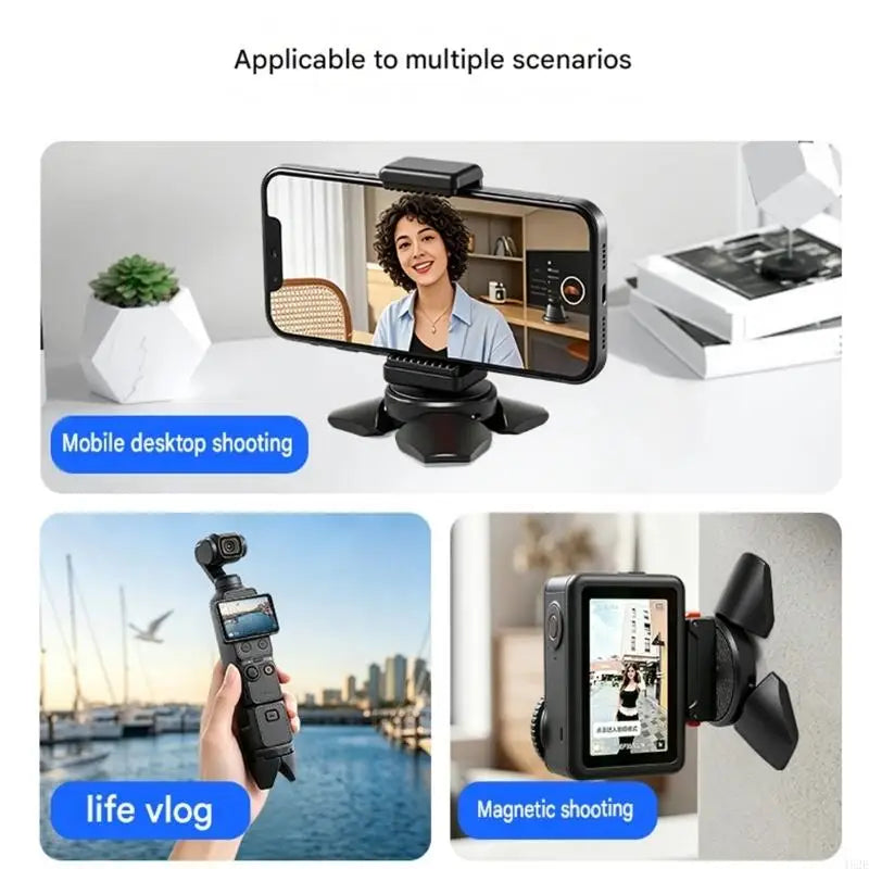 462E Phone Stand Tripod with Foldable Legs for Desk Video and Travel