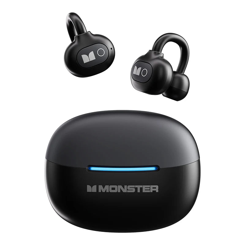 Monster D05 Bluetooth 6.0 Earbuds: Smart Call Noise Cancellation, 30-Hour Battery, Hi-Fi Sound, Secure Fit