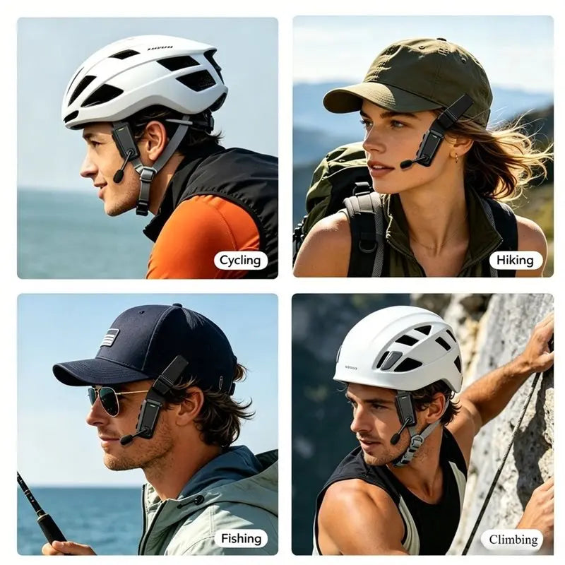 Motorcycle Helmet Bluetooth Headset Wireless BT Intercom Earphone Noise Reduction Music Sharing for Outdoor Cycling Bike Riding