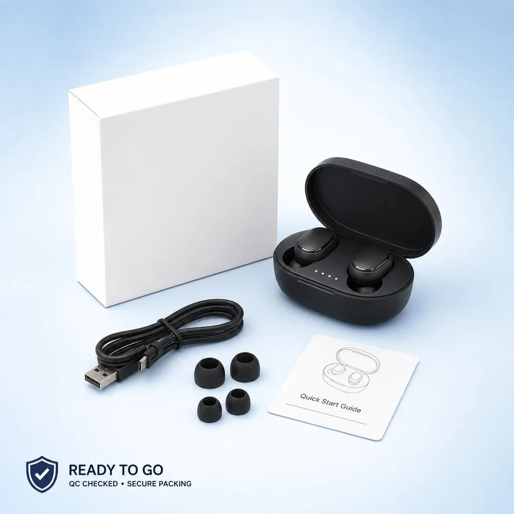 Bluetooth 5.3 Wireless Earbuds Mini TWS In-Ear Headphones HiFi Stereo Low Latency Sport Earphones with Mic