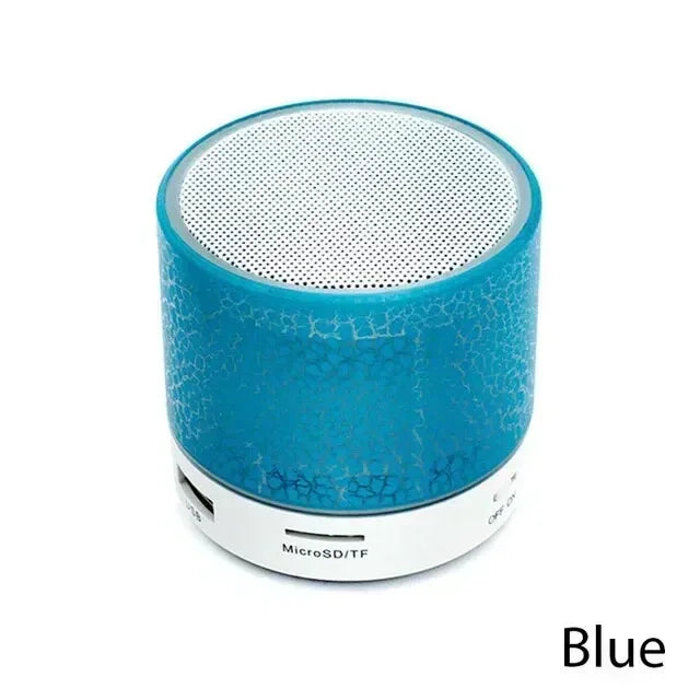 Wireless Bluetooth Speaker Crack LED Light USB SD Card Subwoofer For PC Mobile Phone Small Speaker For PC Laptop Phone Sound Box