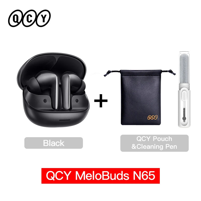 QCY HT21 Wireless Earphones Melobuds N65 -60dB AI Adaptive ANC Earbuds Bluetooth 6.0 LDAC Hi-Res Audio 8 Mics 50Hrs Headset