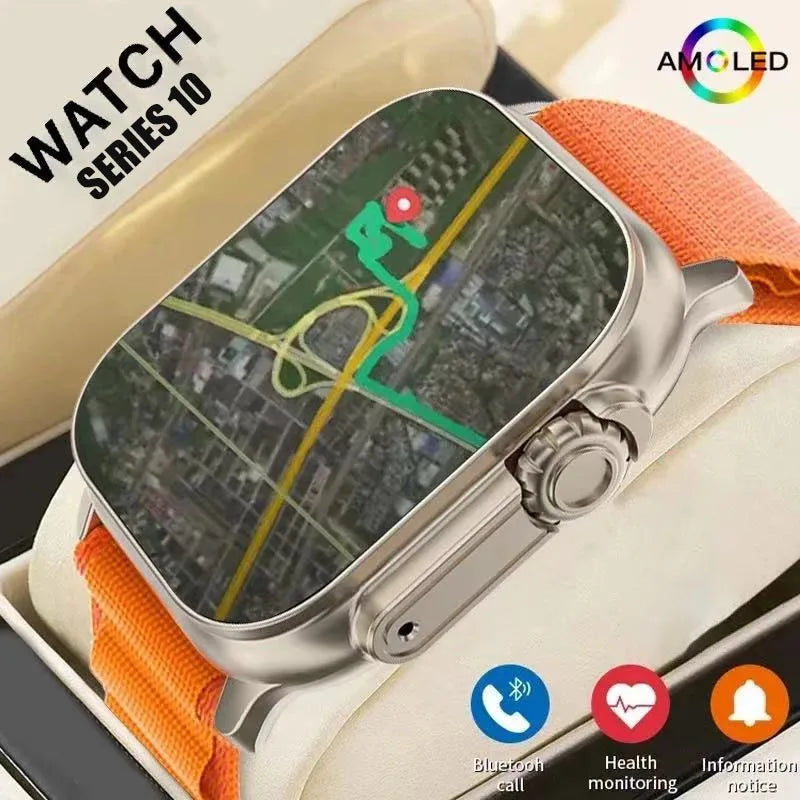 2026 New Watch 10 Ultra Smart Watch 49mm New NFC Men Women GPS Track Bluetooth Call BT Music Games Wireless Charging Smartwatch