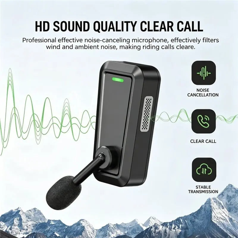 Motorcycle Helmet Bluetooth Headset Wireless BT Intercom Earphone Noise Reduction Music Sharing for Outdoor Cycling Bike Riding