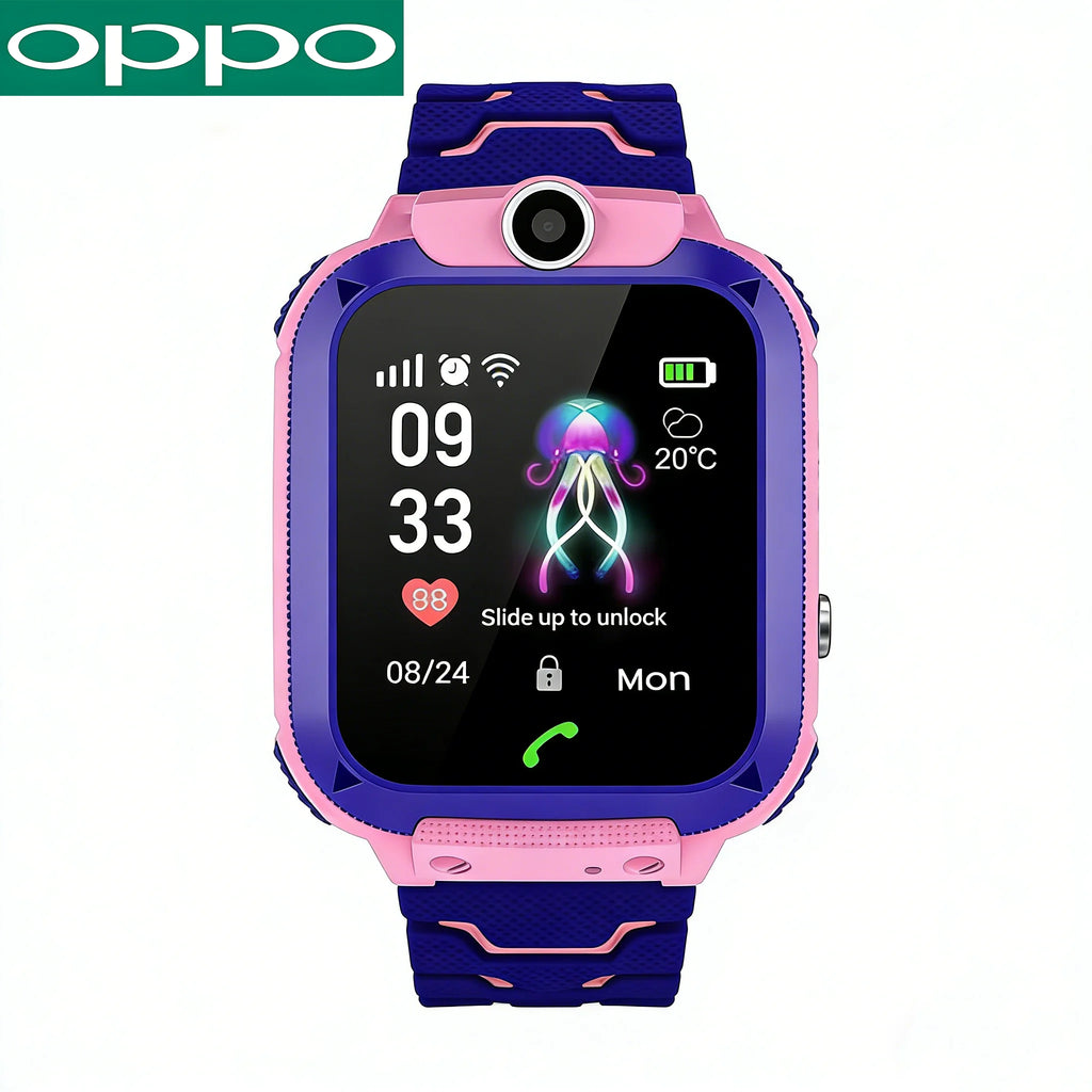 OPPO  Kids 4G Smart Watch Mini Kids Phone with Call SOS Camera 3 in 1 Cartoon Watch Girl Boy Birthday Christmas Gift 2026 New