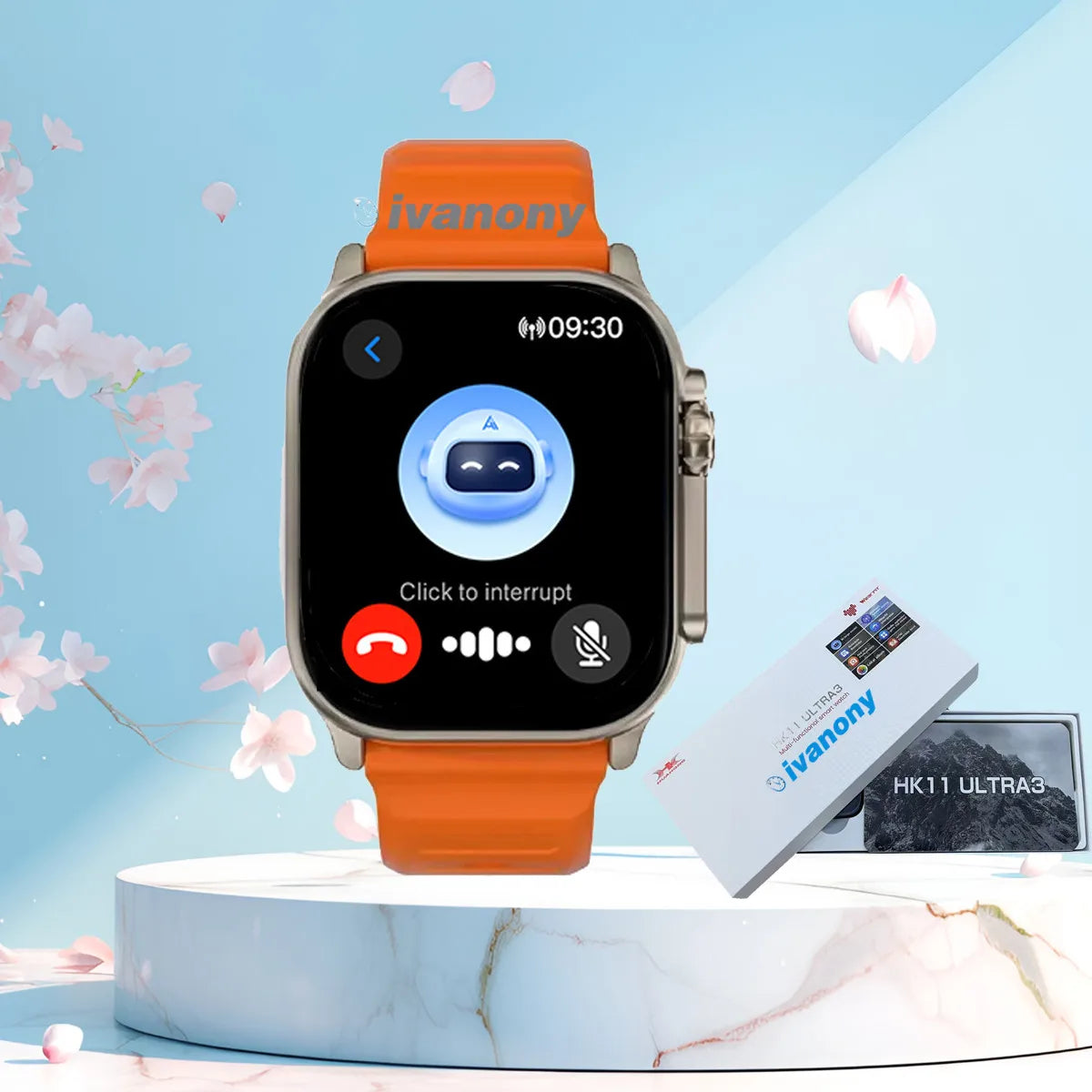 Smart Watch Men Women 485*520 Amoled Display Bluetooth Call Compass AI Robot TWS Eerphone Connect HK11 Ultra 3 Smartwatch 2026