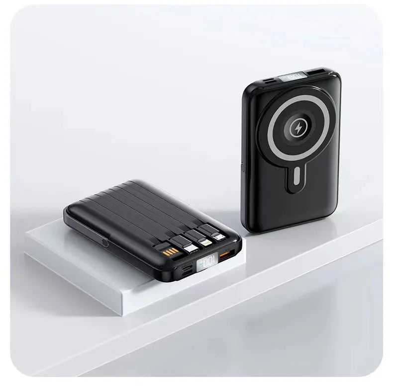Wireless magnetic power bank 22.5W super fast charging 10000mAh suitable for watches, mobile power banks, lightweight and thin