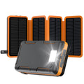 Upgraded Solar Power Bank with 4 Solar Panels, 50000mAh Portable Solar External Battery Compatible with IOS Android USB-A USB-C