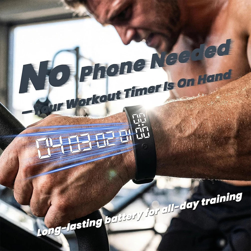 LED Digital Smart Bracelet Silents Vibrating Alarm Wristbands Sleeper Clock Rechargeable Mens Smart Watches Bracelets