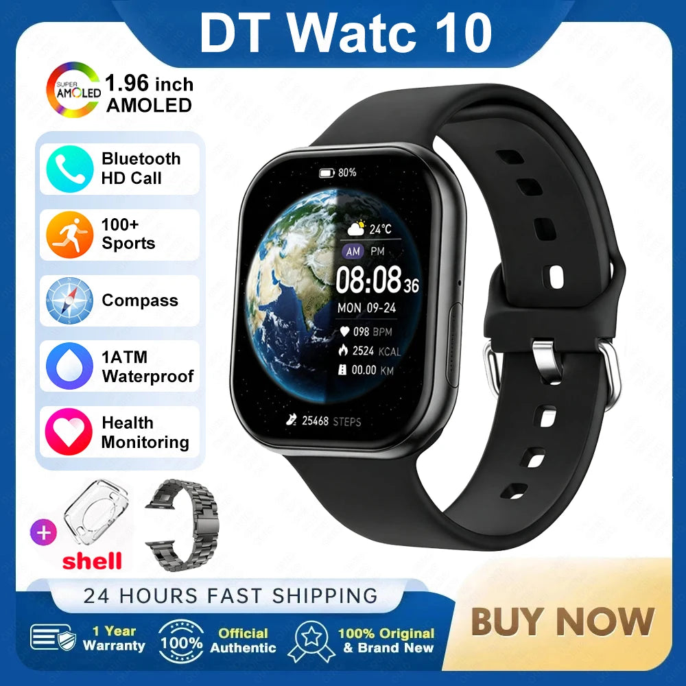 2026 New For Watch 10 Smart Watch 4G Memory Music Video Bluetooth Call Waterproof Smartwatch For Android IOS TWS Earphones