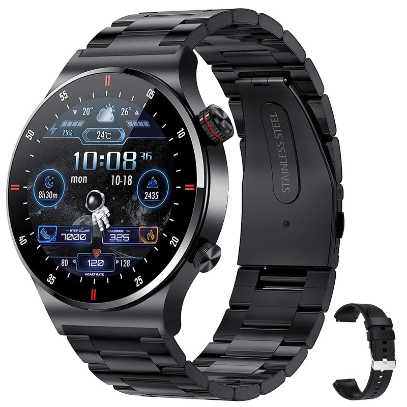 2027 New Smart Watches Men NFC Bluetooth Call Fitness Clock Waterproof 100+Sport Watch Wrist Smartwatch for Women Android Phones