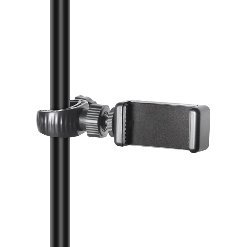 Mobile Phone Stand and Bracket; Universal Clip Support; Mount for both Tripod and Microphone Stand
