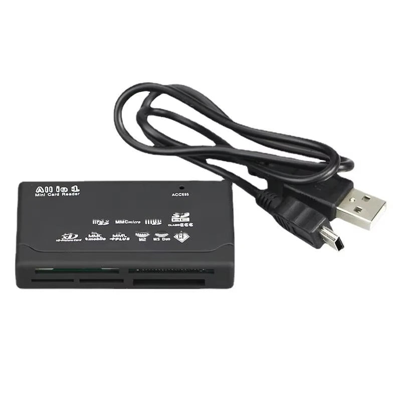 480Mbps All In One Memory Card Reader USB 2.0 External Cardreader SD SDHC Mini Micro M2 MMC XD CF Reader For MP3 Digital Camera