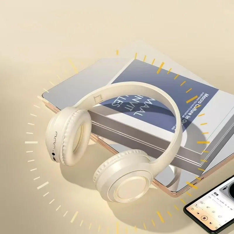 Wireless Bluetooth Headphones Over Ear HIFI Stereo Headsets Noise Reduction Sports Gaming Earphones Music Player with Mic Gifts