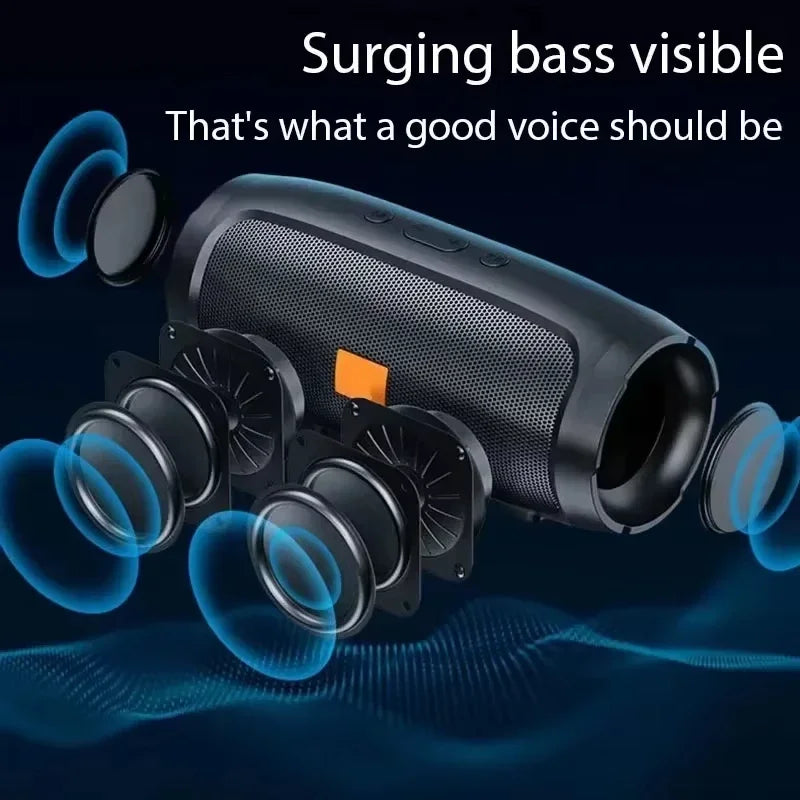 Lenovo 2026 New Bluetooth Speaker Portable Dual Stereo TF USB FM Radio Voice Broadcast Outdoor Heavy Bass Audio Player System