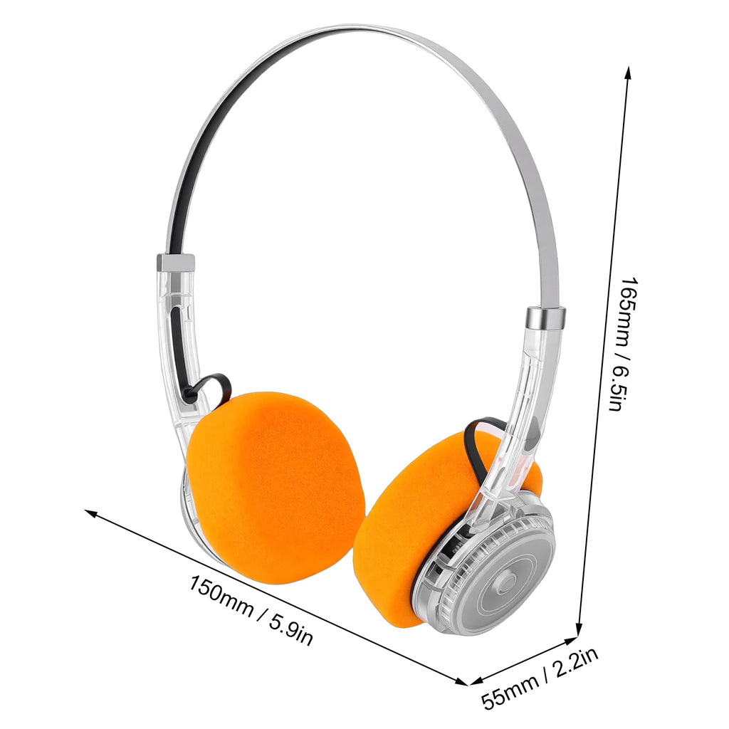 Retro Bluetooth 6.0 Headphones Sports Headset Mechanical Rotating Volume Adjustment Extendable Metal Headband