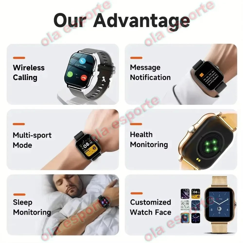 2026 New Upgrad Smart Watch For Men Women 1.83" Full Touch Display BT Call Sports Monitoring SmartWatch For Android & IOS Phone