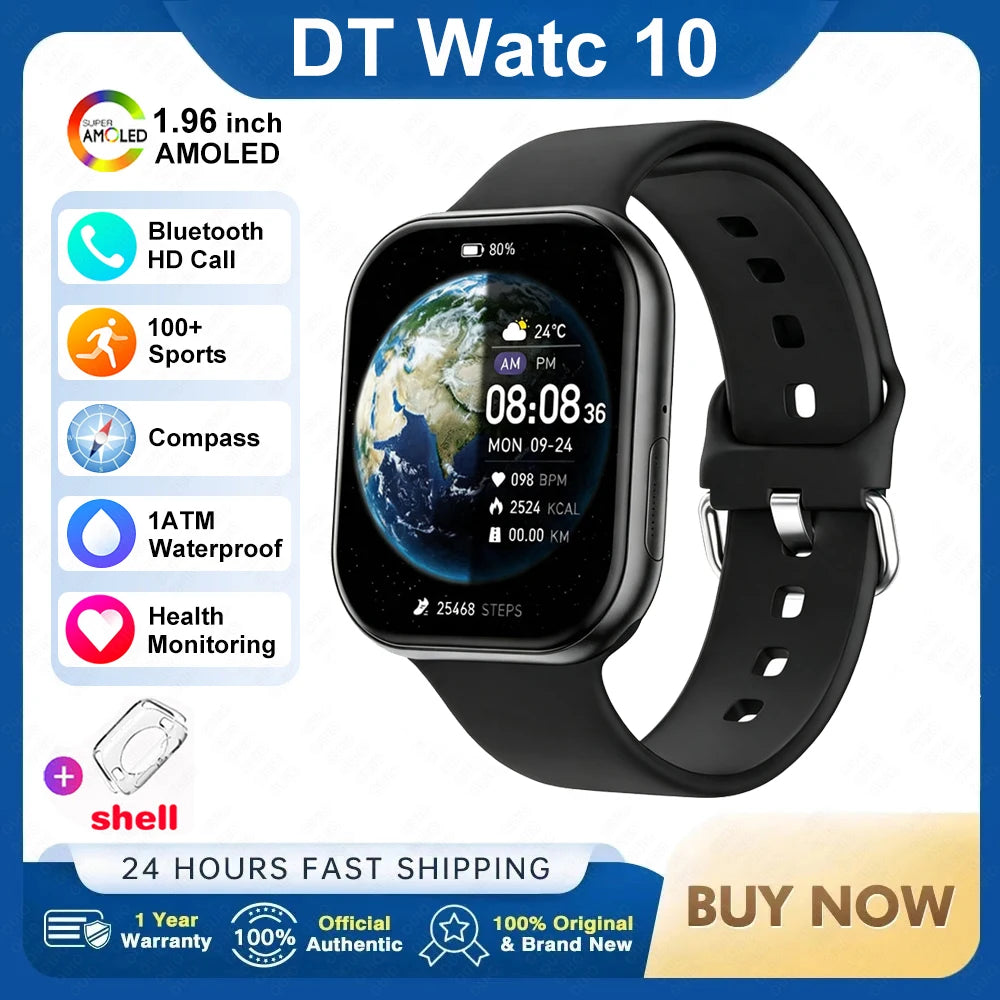 2026 New For Watch 10 Smart Watch 4G Memory Music Video Bluetooth Call Waterproof Smartwatch For Android IOS TWS Earphones