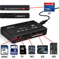 For 21Kinds Of Memory Card Reader For USB External Mini SDHC M2 MMC XD CF Read And For Write Flash Memory Card Dropshipping
