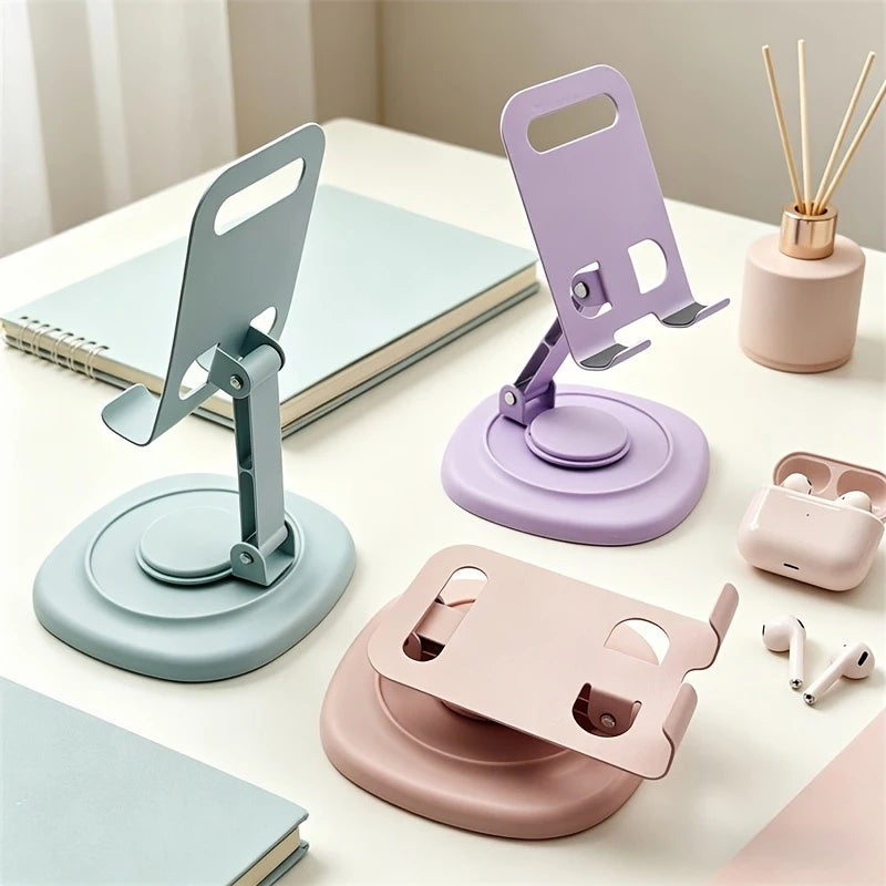 360° Rotating Sturdy Adjustable Desktop Phone Stand, Foldable Phone Stand, Suitable for All Phones