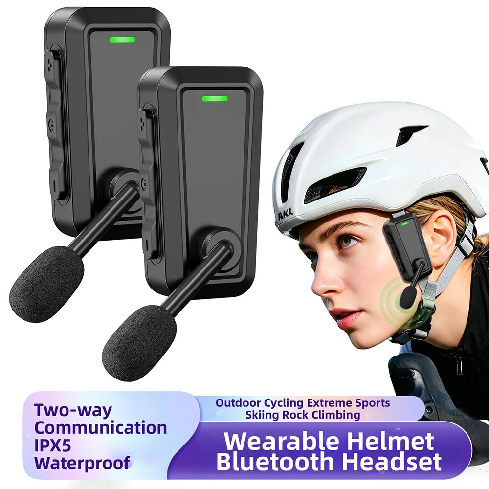 Motorcycle Helmet Bluetooth Headset Wireless BT Intercom Earphone Noise Reduction Music Sharing for Outdoor Cycling Bike Riding
