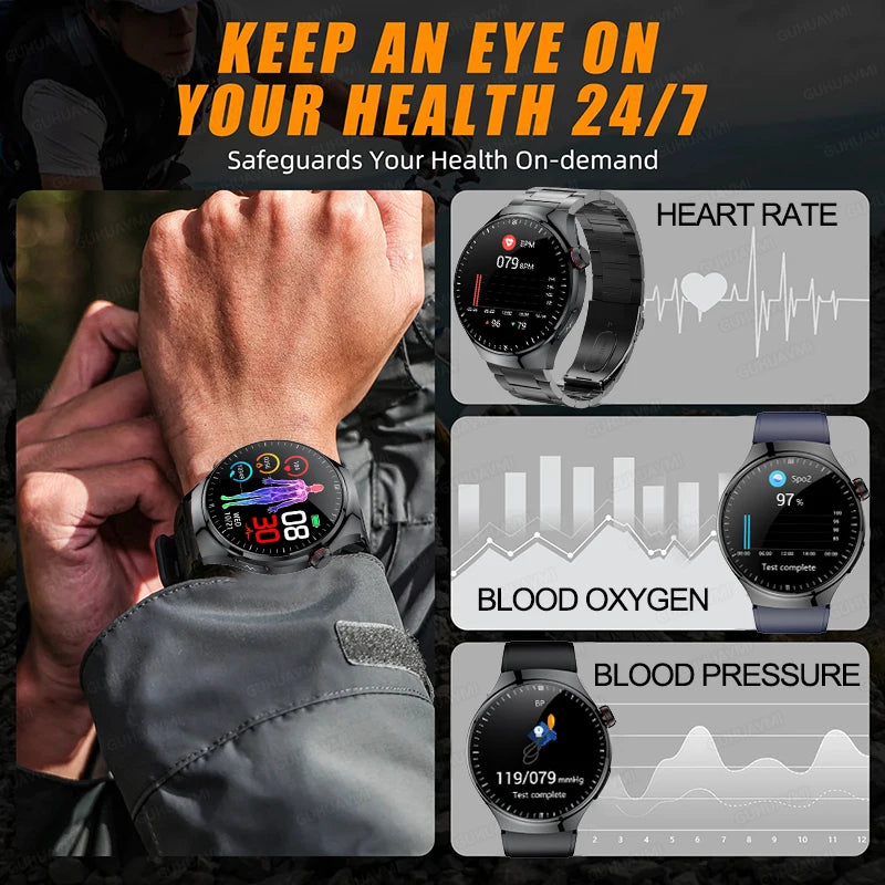 New Nursing Grade Smart Watch Blood Oxygen Blood Lipid Uric Acid ECG+PPG Body Micromonitoring Bluetooth Call Health Smart Watch
