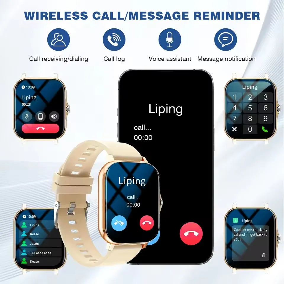 2026 New Smart Watch Men Women HD Touch Screen Heart Rate Oxygen Sleep Tracker IP68 Water-resistant Long Battery Android IOS