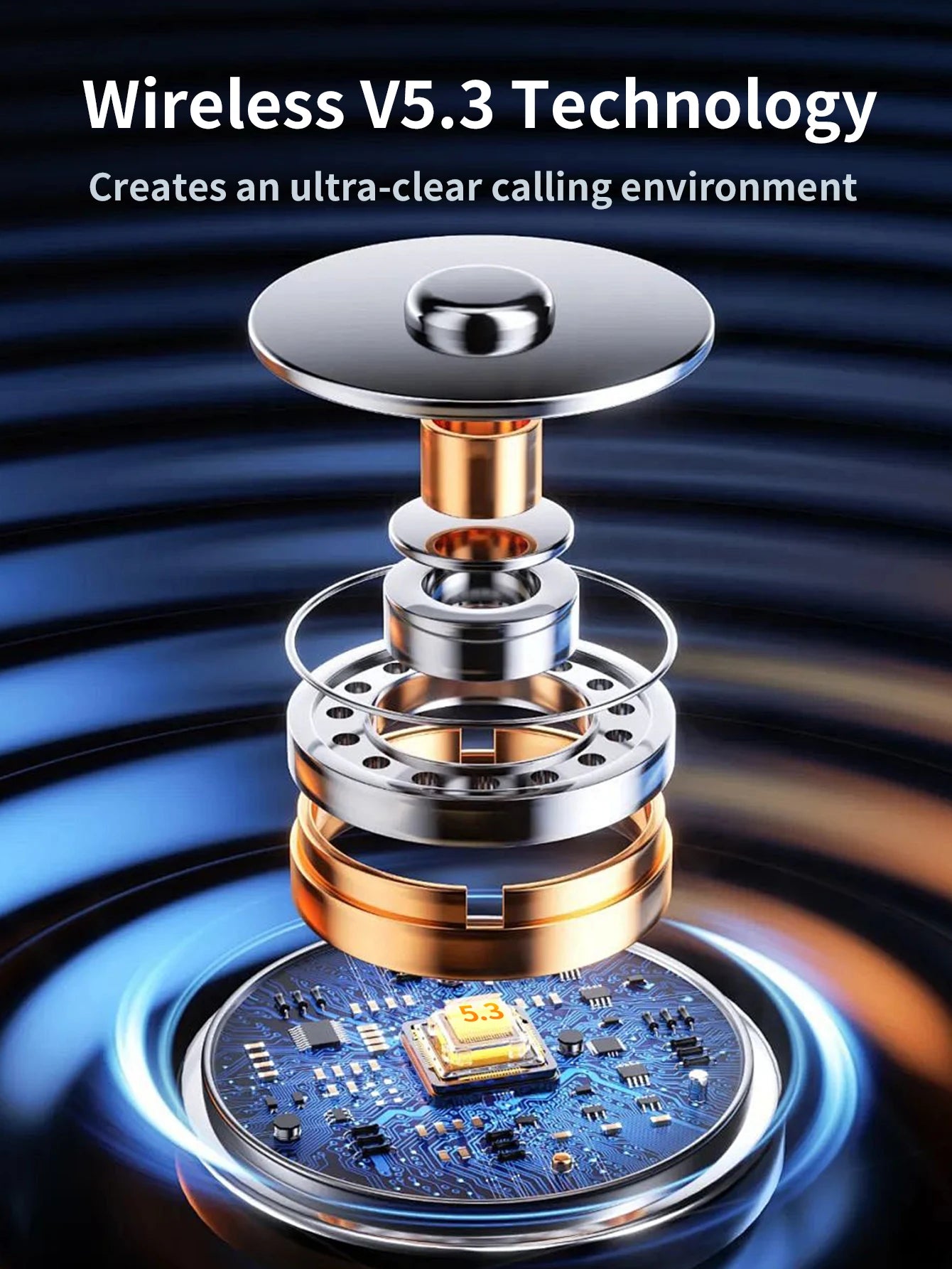 New Bluetooth-compatible Compatible Earbuds, Wireless In-Ear Headphones, Long Battery Life, Comfortable Design, Suitable for Gam