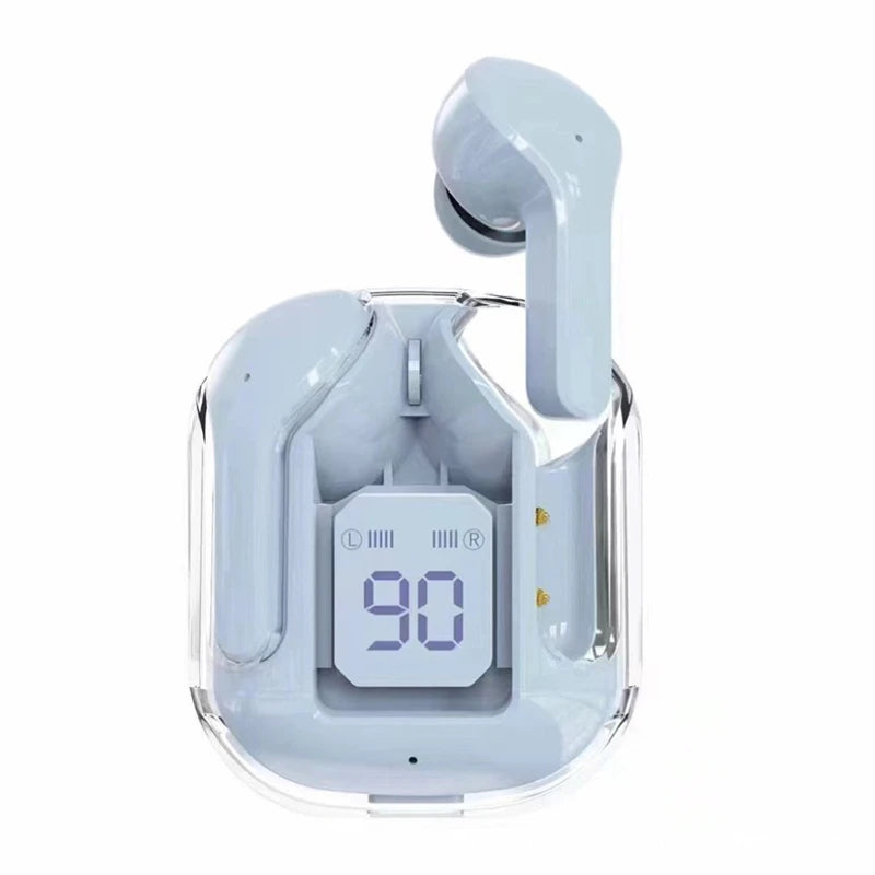 BT30 Wireless Bluetooth Headset Transparent Design with LED Digital Display Stereo Sound TWS Earphone for Sports Working-Air