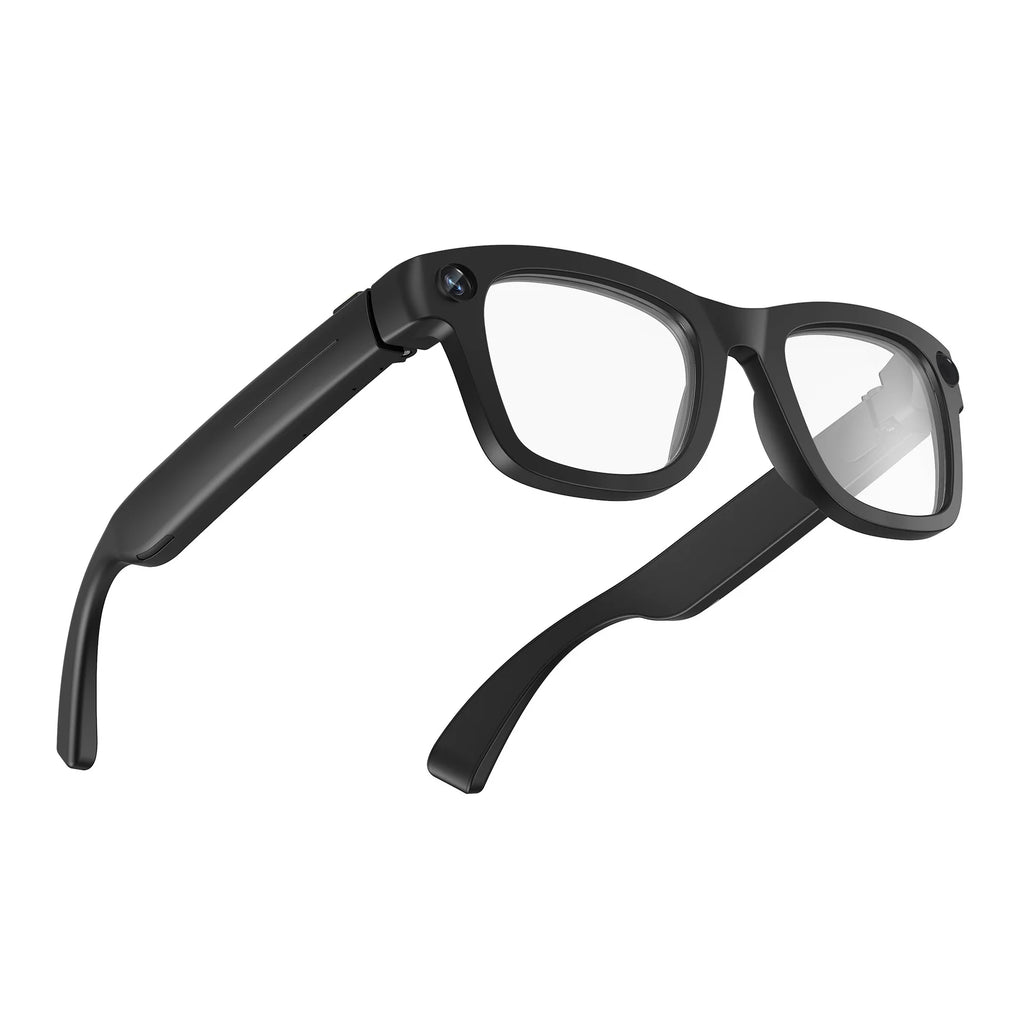 E09 Smart Camera Glasses, Fashionable Video Eyewear, TR Flexible Material, Dual Microphone Noise Reduction, Real-time App