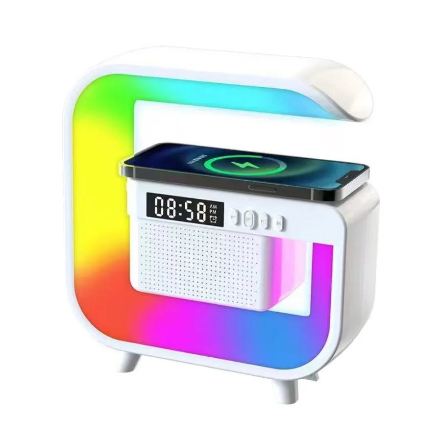 Multifunctional White Noise Bluetooth Speaker, Ambient Light Digital Alarm Clock, Bedside Tabletop Audio Gift